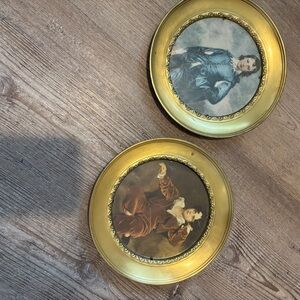 Vintage Gold Framed Portrait Plates